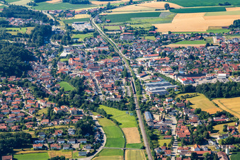Aerial view of District Prinkofen in Ergoldsbach in the state Bavaria, Germany
