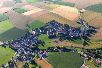 Village view from the southeast in the district Hailing in Leiblfing in the state Bavaria, Germany