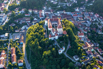 Aerial photograpy of Pro Seniore Schloss Wörth in the district Hungersdorf in Wörth an der Donau in the state Bavaria, Germany