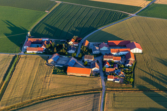 Aerial view of District Ehring in Riekofen in the state Bavaria, Germany