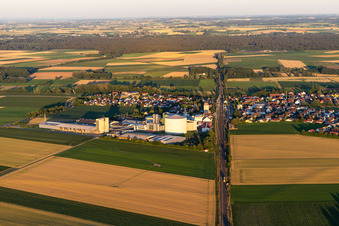 Oblique view of Sünching in the state Bavaria, Germany