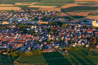 View of the town from the northwest in Geiselhöring in the state Bavaria, Germany