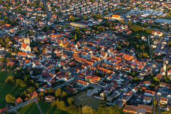 Geiselhöring in the state Bavaria, Germany from the plane