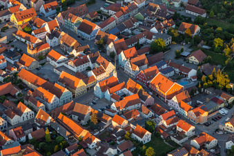 Regensburgerstrasse town square in Geiselhöring in the state Bavaria, Germany