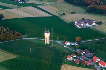 Water tower at Tunding in the district Tunding in Mengkofen in the state Bavaria, Germany
