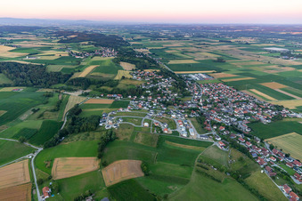 Oblique view of Moosthenning in the state Bavaria, Germany
