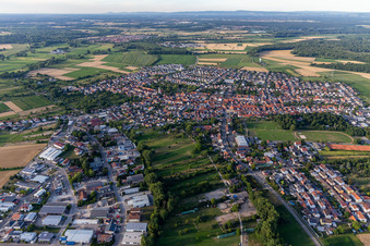 District Liedolsheim in Dettenheim in the state Baden-Wuerttemberg, Germany out of the air