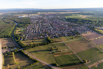 District Neudorf in Graben-Neudorf in the state Baden-Wuerttemberg, Germany out of the air