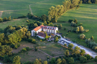 Hotel Zeiskamer Mühle in Zeiskam in the state Rhineland-Palatinate, Germany from above