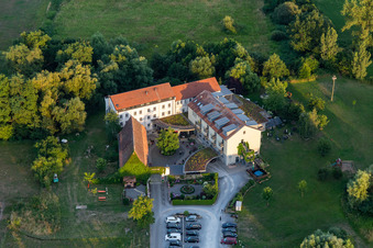 Hotel Zeiskamer Mühle in Zeiskam in the state Rhineland-Palatinate, Germany seen from above