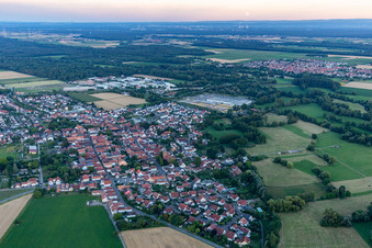 Aerial photograpy of Rohrbach in the state Rhineland-Palatinate, Germany