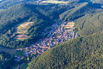 Vorderweidenthal in the state Rhineland-Palatinate, Germany seen from above
