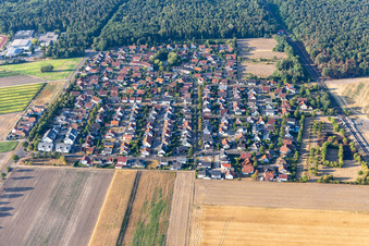 Oblique view of At the clay pits in Rheinzabern in the state Rhineland-Palatinate, Germany