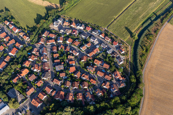 Aerial view of In Niederhorst in Leimersheim in the state Rhineland-Palatinate, Germany
