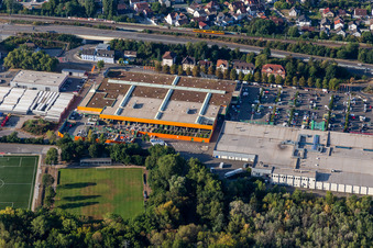 Maximiliancenter Maxau with Globus hardware store Wörth in the district Maximiliansau in Wörth am Rhein in the state Rhineland-Palatinate, Germany