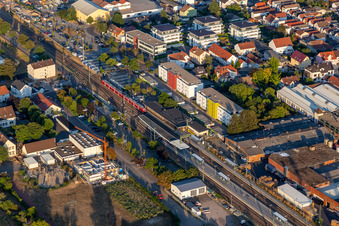 Railroad station in Haßloch in the state Rhineland-Palatinate, Germany