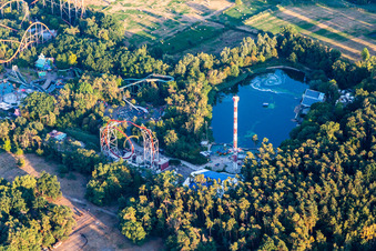 Aerial photograpy of HolidayPark Pfalz in Haßloch in the state Rhineland-Palatinate, Germany