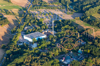 Oblique view of HolidayPark Pfalz in Haßloch in the state Rhineland-Palatinate, Germany