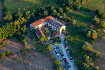 Hotel Zeiskamer Mühle in Zeiskam in the state Rhineland-Palatinate, Germany from the plane