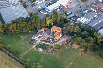 Bird's eye view of District Minderslachen in Kandel in the state Rhineland-Palatinate, Germany