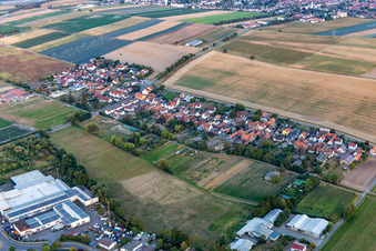 District Minderslachen in Kandel in the state Rhineland-Palatinate, Germany viewn from the air