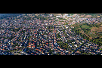 Oblique view of Schifferstadt in the state Rhineland-Palatinate, Germany