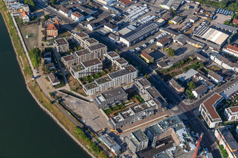 Aerial view of BY THE RIVER, Speyer Old Brickworks in Speyer in the state Rhineland-Palatinate, Germany