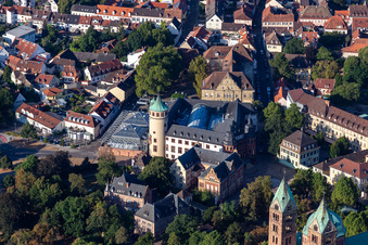 Aerial view of Historical Museum of the Palatinate in Speyer in the state Rhineland-Palatinate, Germany