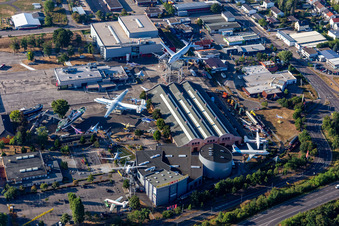 Bird's eye view of Technology Museum Speyer in Speyer in the state Rhineland-Palatinate, Germany