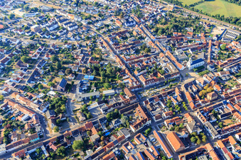 Marketplace in Philippsburg in the state Baden-Wuerttemberg, Germany