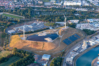 West Landfill (Energy Mountain) in the district Knielingen in Karlsruhe in the state Baden-Wuerttemberg, Germany