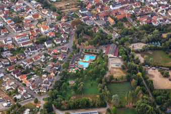 Outdoor pool Graben-Neudorf in the district Graben in Graben-Neudorf in the state Baden-Wuerttemberg, Germany