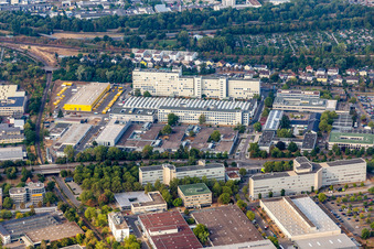 Siemens AG, DHL delivery base branch in the district Knielingen in Karlsruhe in the state Baden-Wuerttemberg, Germany