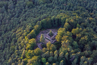 Aerial view of Waldschlössel in Klingenmünster in the state Rhineland-Palatinate, Germany