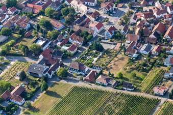 Castle Oberotterbach in Oberotterbach in the state Rhineland-Palatinate, Germany from above