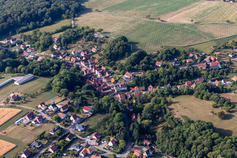 Bird's eye view of Drachenbronn-Birlenbach in the state Bas-Rhin, France