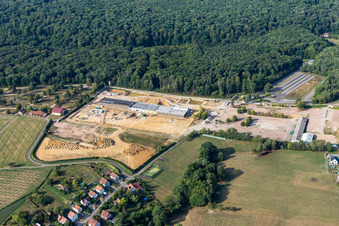 Industrial estate on the former barracks site in Drachenbronn-Birlenbach in the state Bas-Rhin, France