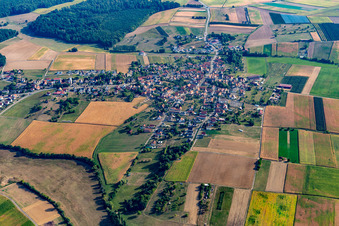 Bird's eye view of Schœnenbourg in the state Bas-Rhin, France