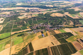 Dierbach in the state Rhineland-Palatinate, Germany from the plane