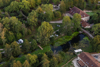 Aerial photograpy of Camping SAS Forge de Sainte Marie in Thonnance-les-Moulins in the state Haute Marne, France