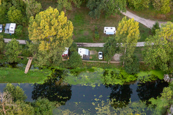 Camping SAS Forge de Sainte Marie in Thonnance-les-Moulins in the state Haute Marne, France from above