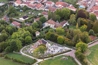Aerial view of Noncourt-sur-le-Rongeant in the state Haute Marne, France