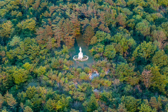 Oblique view of Mary Statue in Poissons in the state Haute Marne, France