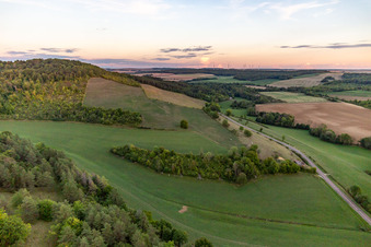 Noncourt-sur-le-Rongeant in the state Haute Marne, France from the plane