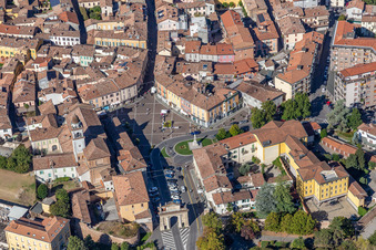 Piazza Garibaldi in Crema in the state Cremona, Italy