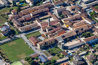 Piazza Trento in Ripalta Guerina in the state Cremona, Italy
