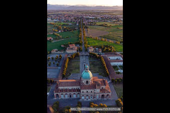 Santa Maria del Fonte Sanctuary from the plane