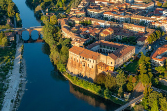 Castle of Cassano d'Adda on the banks of the Adda in Lombardy in Cassano d’Adda in the state Lombardy, Italy