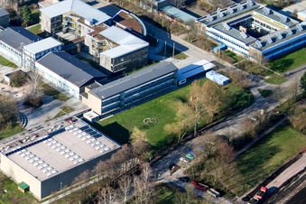 IGS school garden area in Kandel in the state Rhineland-Palatinate, Germany