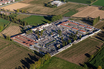 Cemetery of Caravaggio in Caravaggio in the state Bergamo, Italy